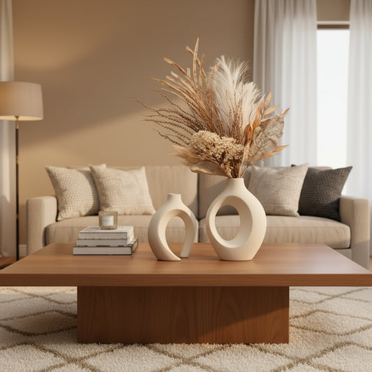 Chic Boho Ceramic Vases Set